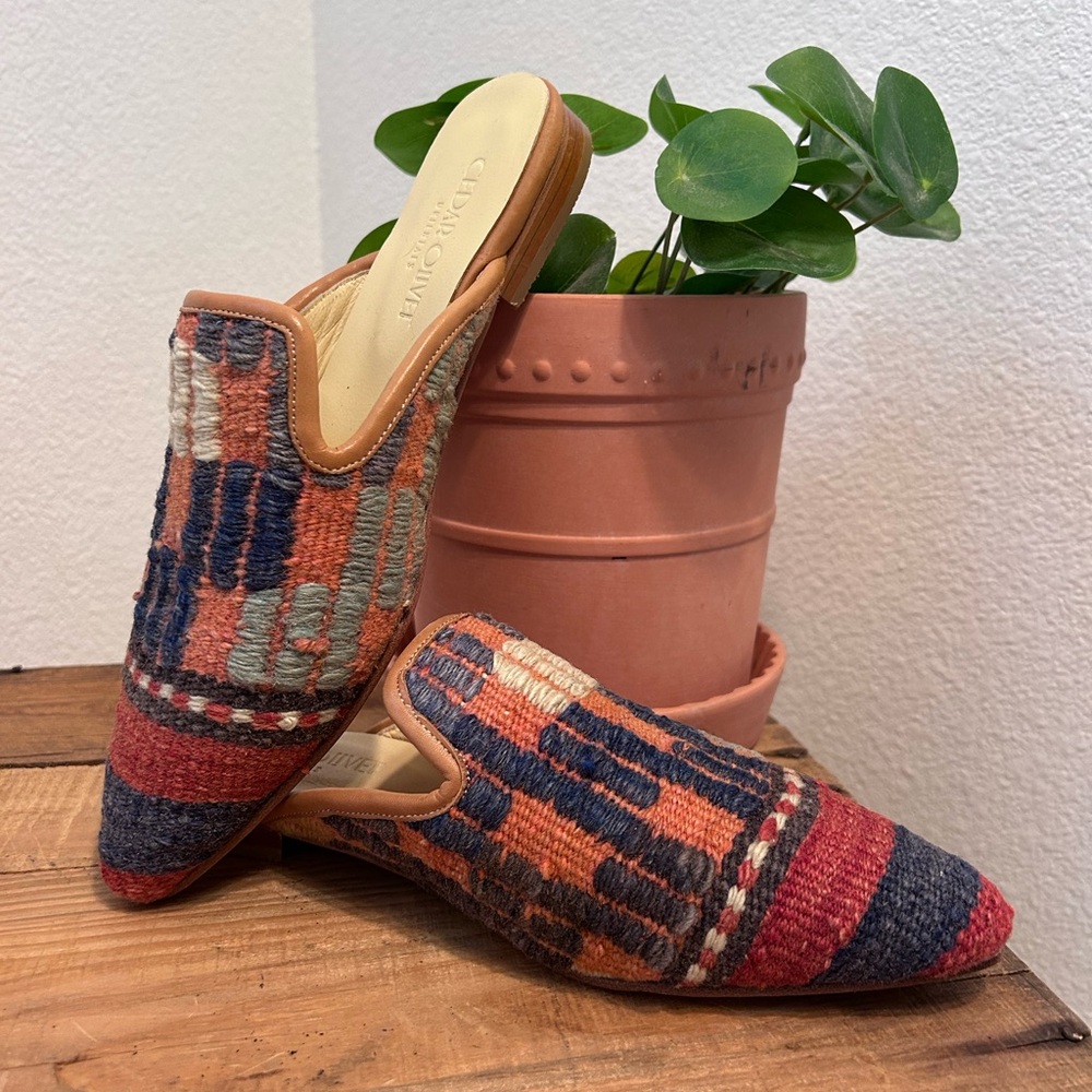 Colorful Patterned Slip-On Mules - Picture 3 of 7